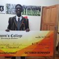 Kwame Kodua, a Queen's student wins R5000. Surely he'll put it toward school fees for 2019... or perhaps a new cell phone....